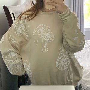 asos beige oversized knit sweater